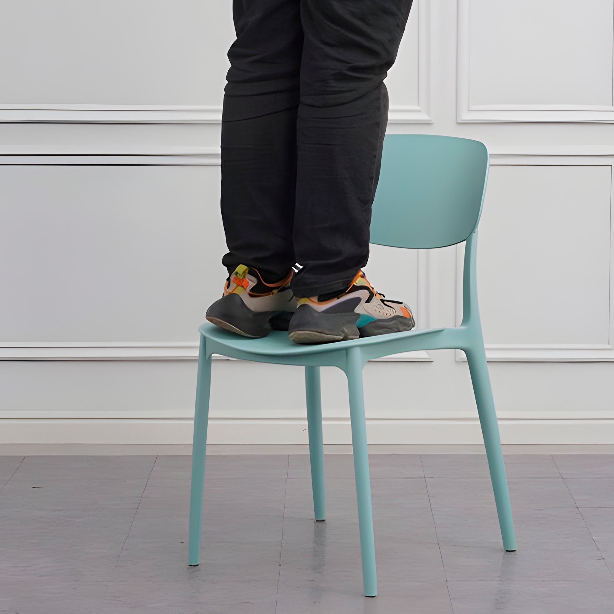 Sillas Oficina Plástico con respaldo Taburete Minimalistas Nórdica 15