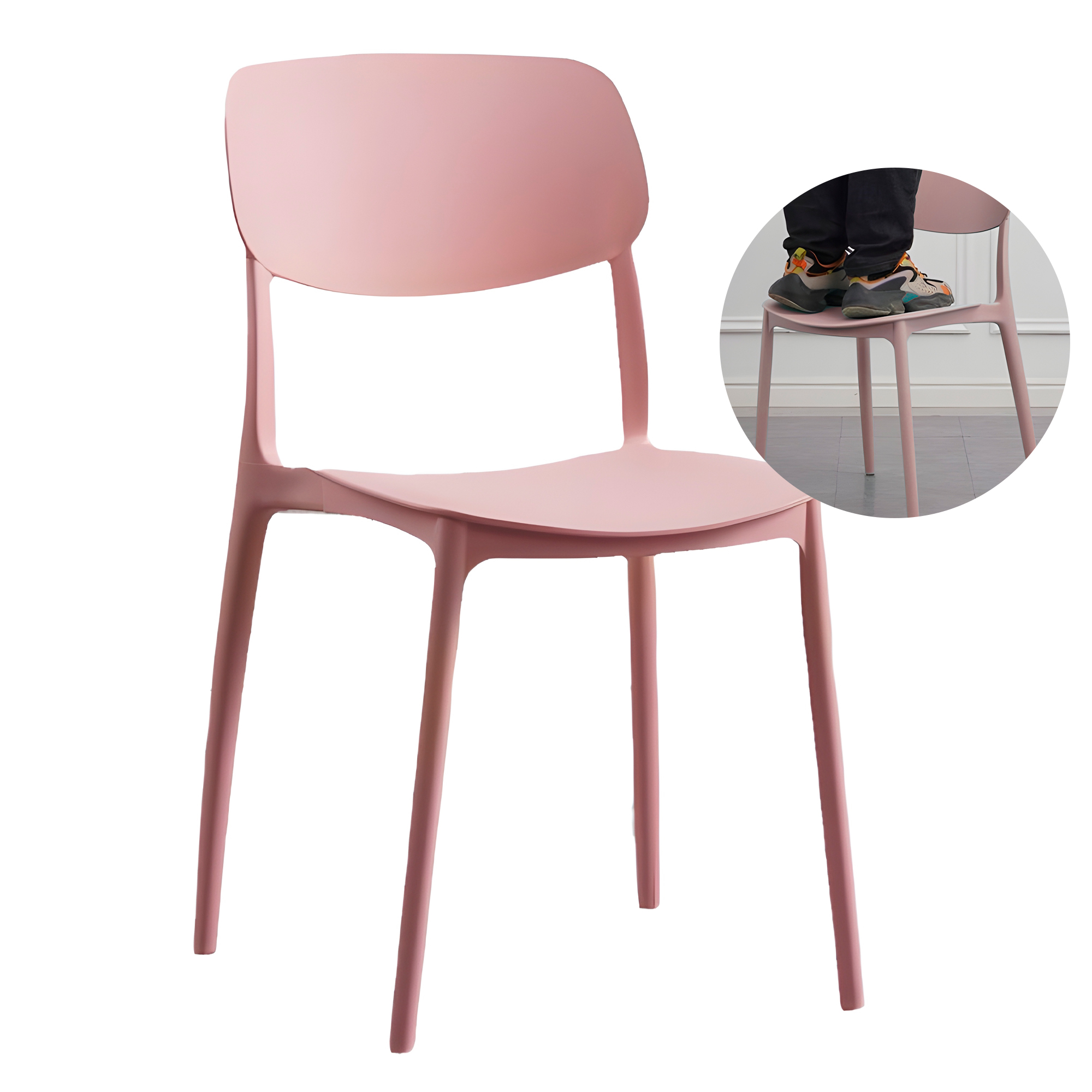 Sillas Oficina Plástico con respaldo Taburete Minimalistas Nórdica 16