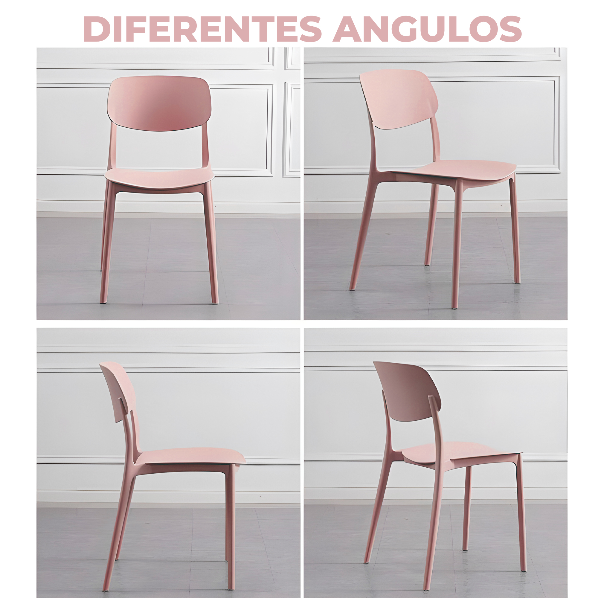 Sillas Oficina Plástico con respaldo Taburete Minimalistas Nórdica 17