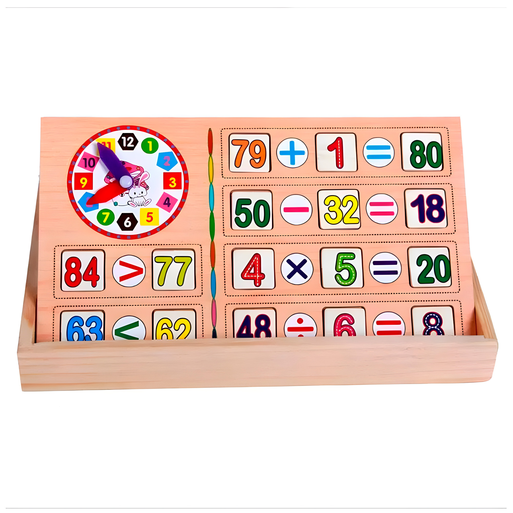 Juguete Matemático Educativo Montessori Tablero Madera Enseñanza Niños 7