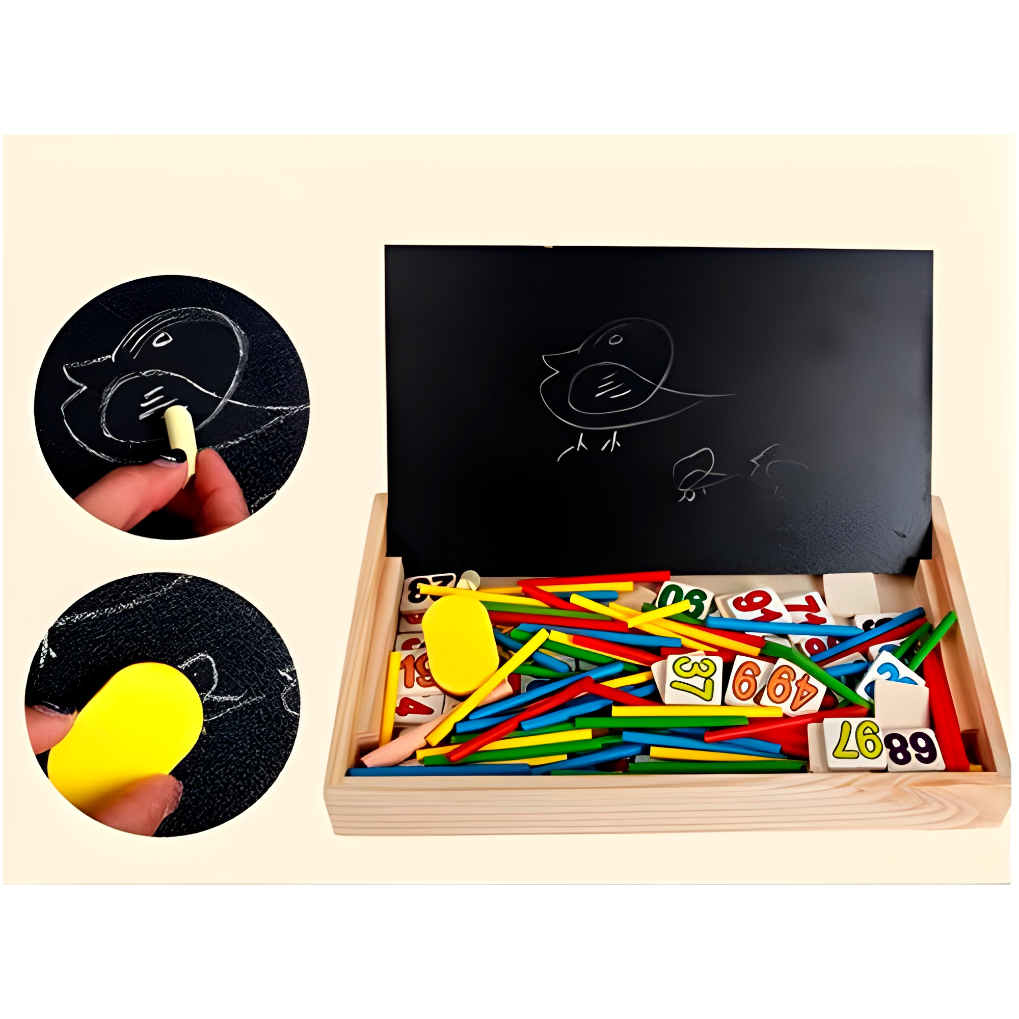 Juguete Matemático Educativo Montessori Tablero Madera Enseñanza Niños 8