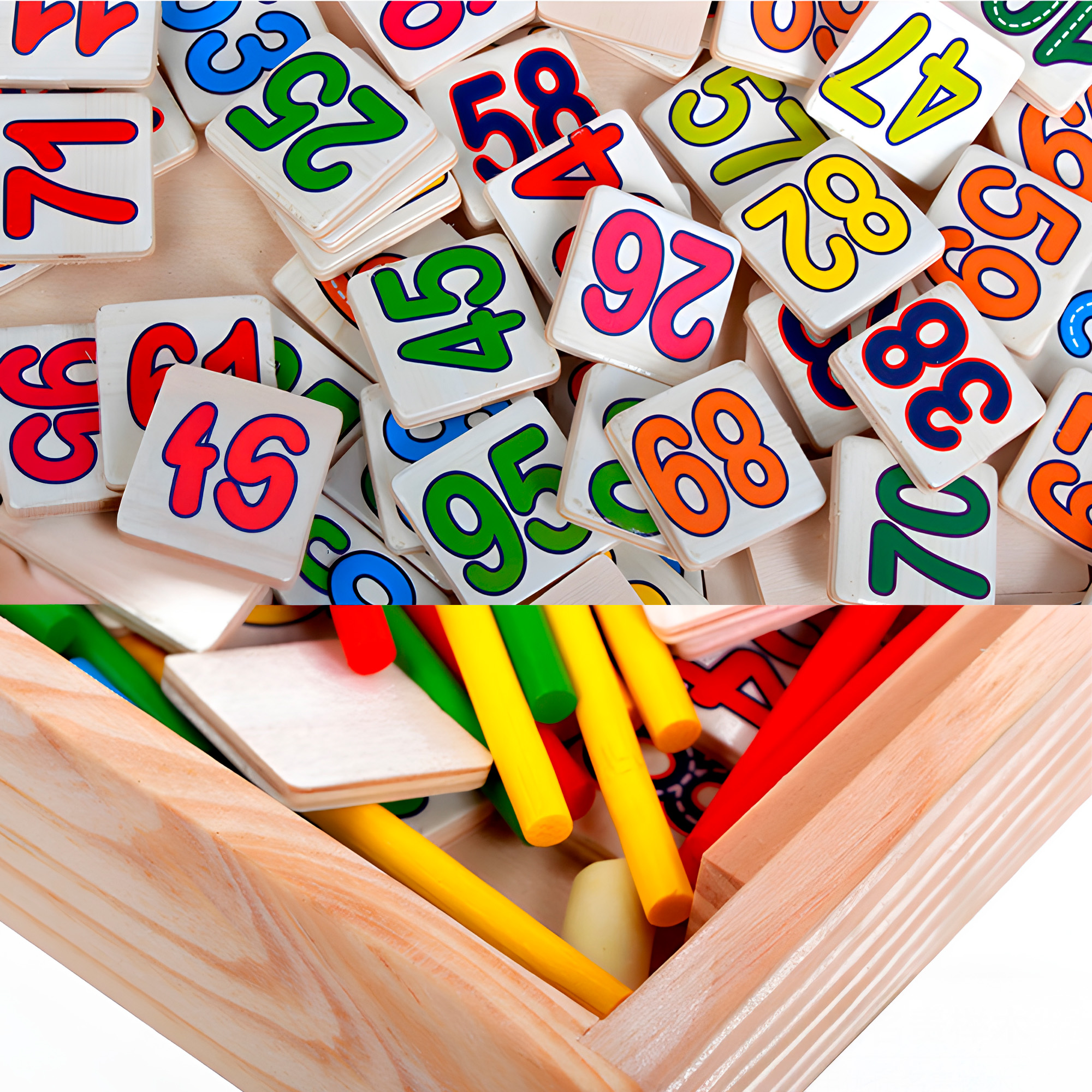 Juguete Matemático Educativo Montessori Tablero Madera Enseñanza Niños 6