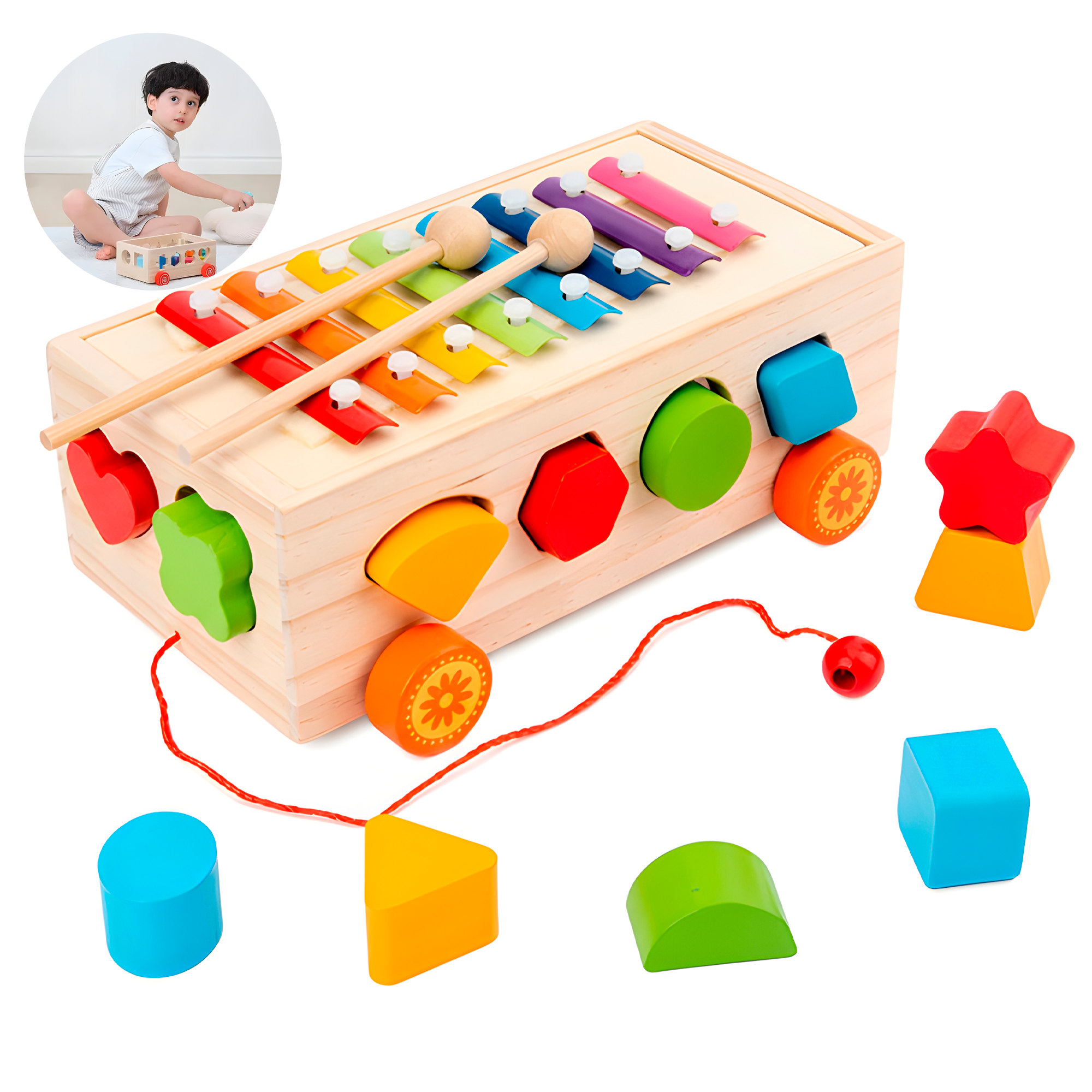 Juguete Xilófono Montessori Didáctico Educativo Madera Niños 1