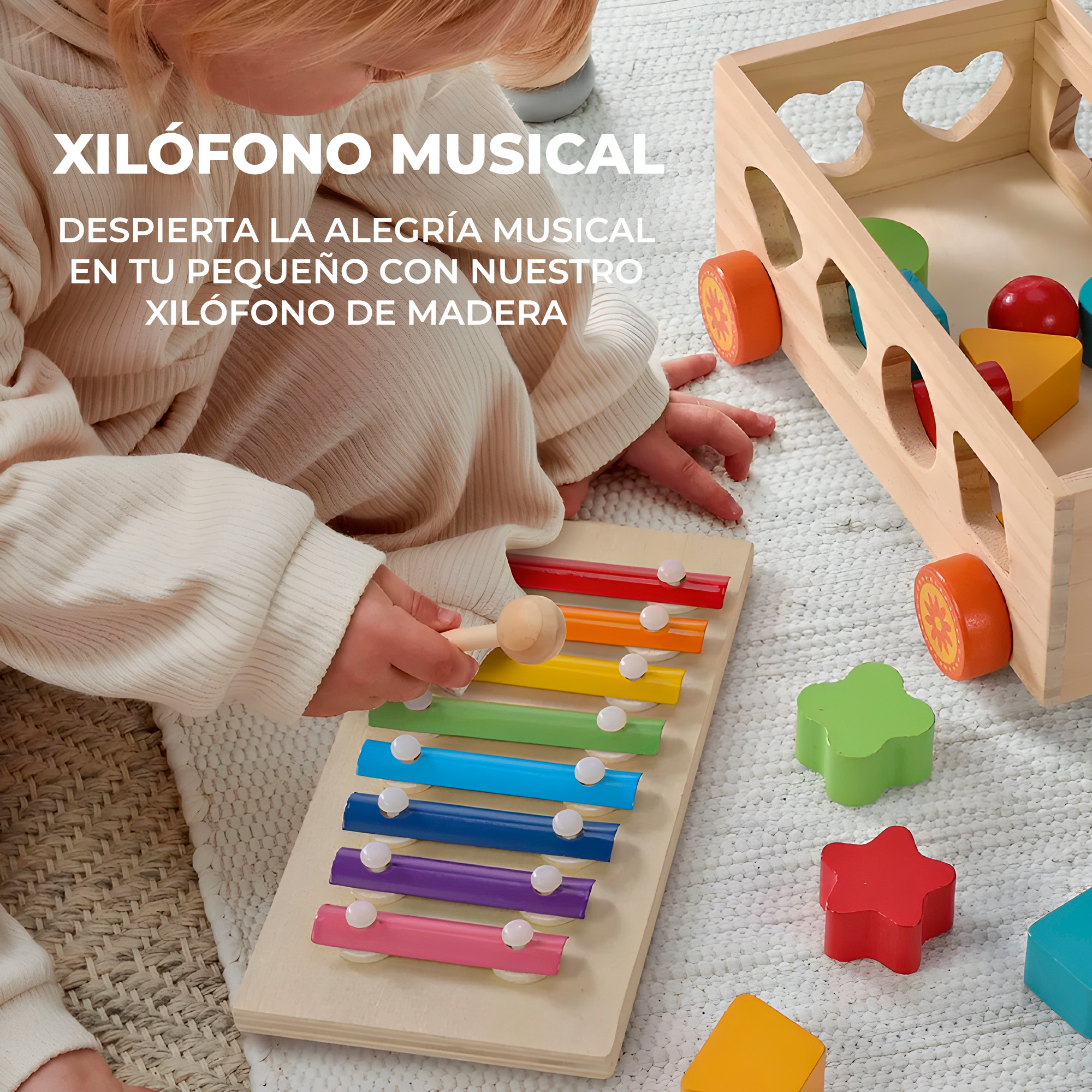 Juguete Xilófono Montessori Didáctico Educativo Madera Niños 4