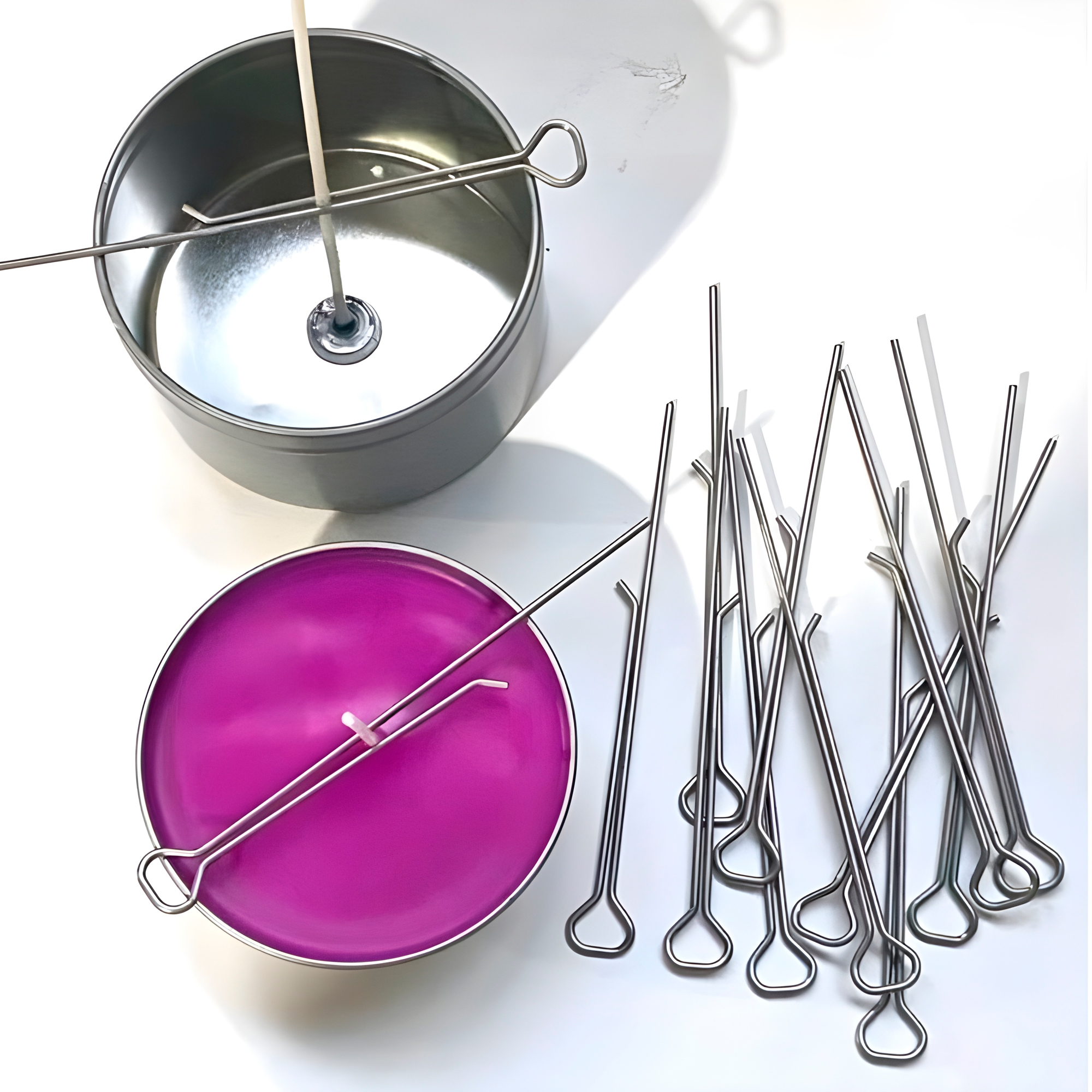 Pinzas Metálicas Soporte Centrar Mechas de Velas 11 CM 8