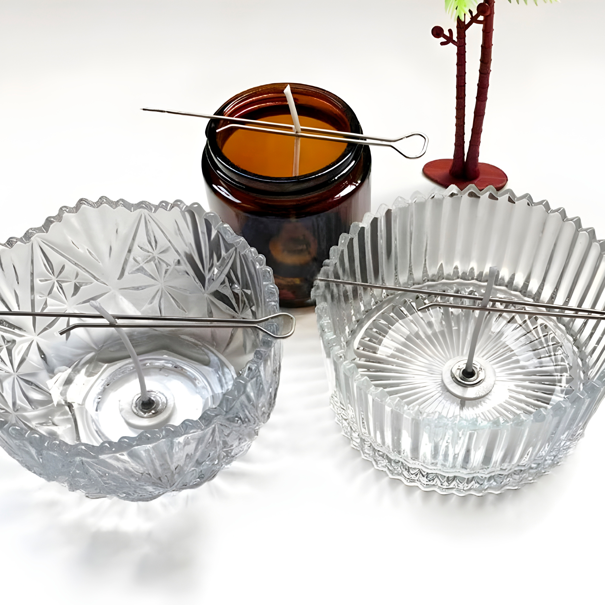 Pinzas Metálicas Soporte Centrar Mechas de Velas 11 CM 9