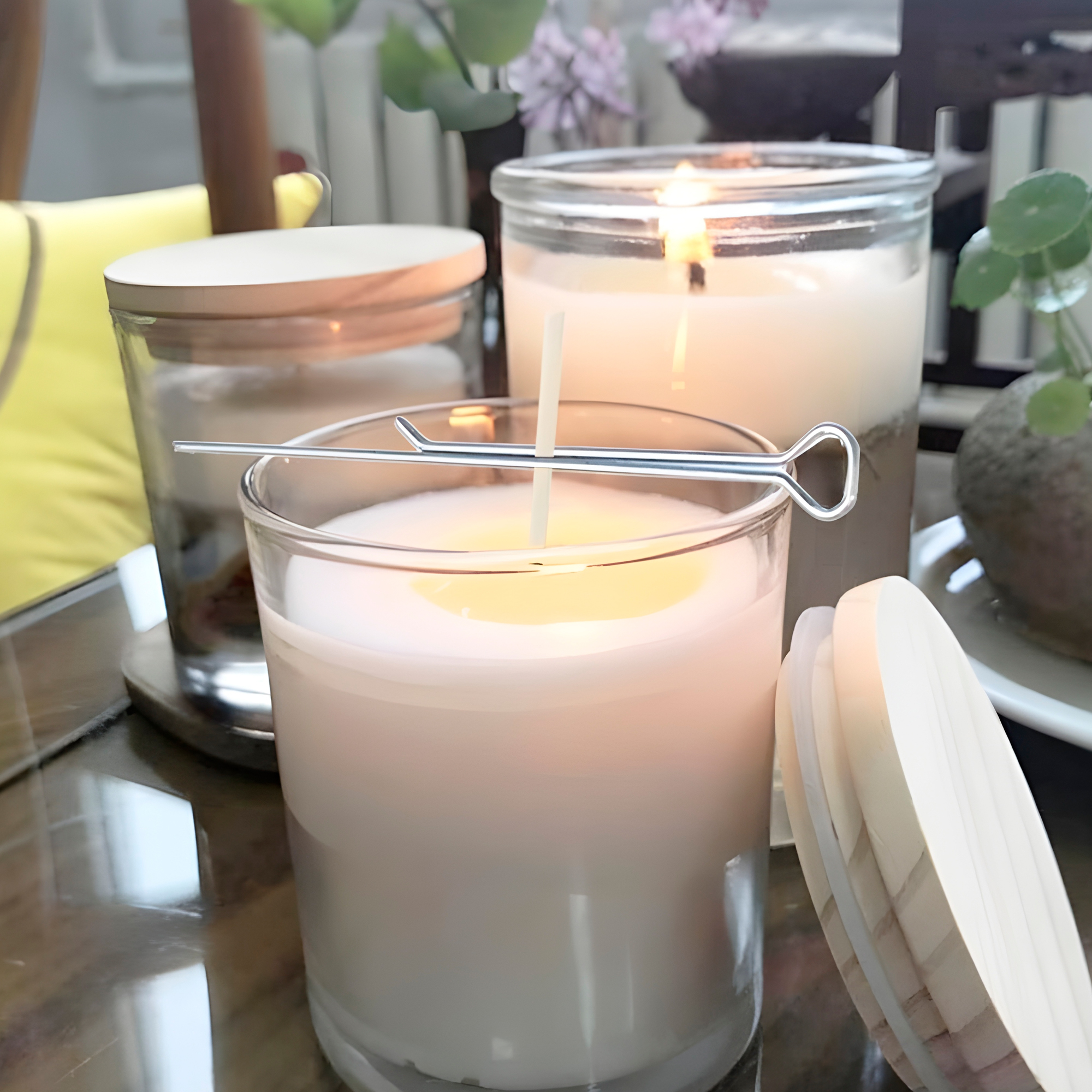 Pinzas Metálicas Soporte Centrar Mechas de Velas 11 CM 10