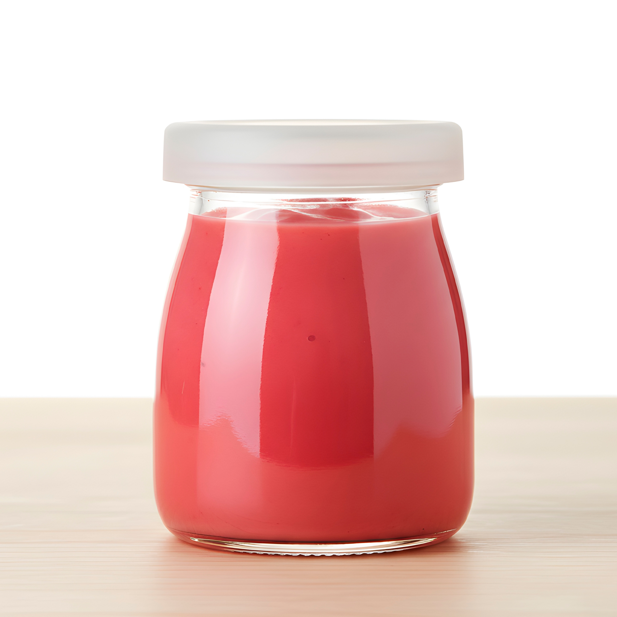 Frasco Vidrio Redondo Yogur 100ML Postres Gelatina Tapa plástica 6