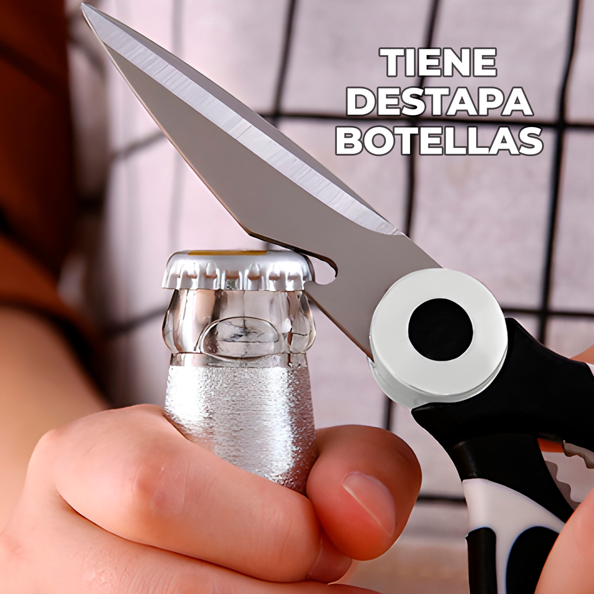 Tijera Cocina Alimentos Multiusos Cuchilla Acero Inoxidable 3