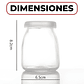 Frasco Vidrio Redondo Yogur 150ML Postres Gelatina Tapa plástica - Miniatura 3
