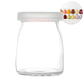 Frasco Vidrio Redondo Yogur 150ML Postres Gelatina Tapa plástica - Miniatura 1