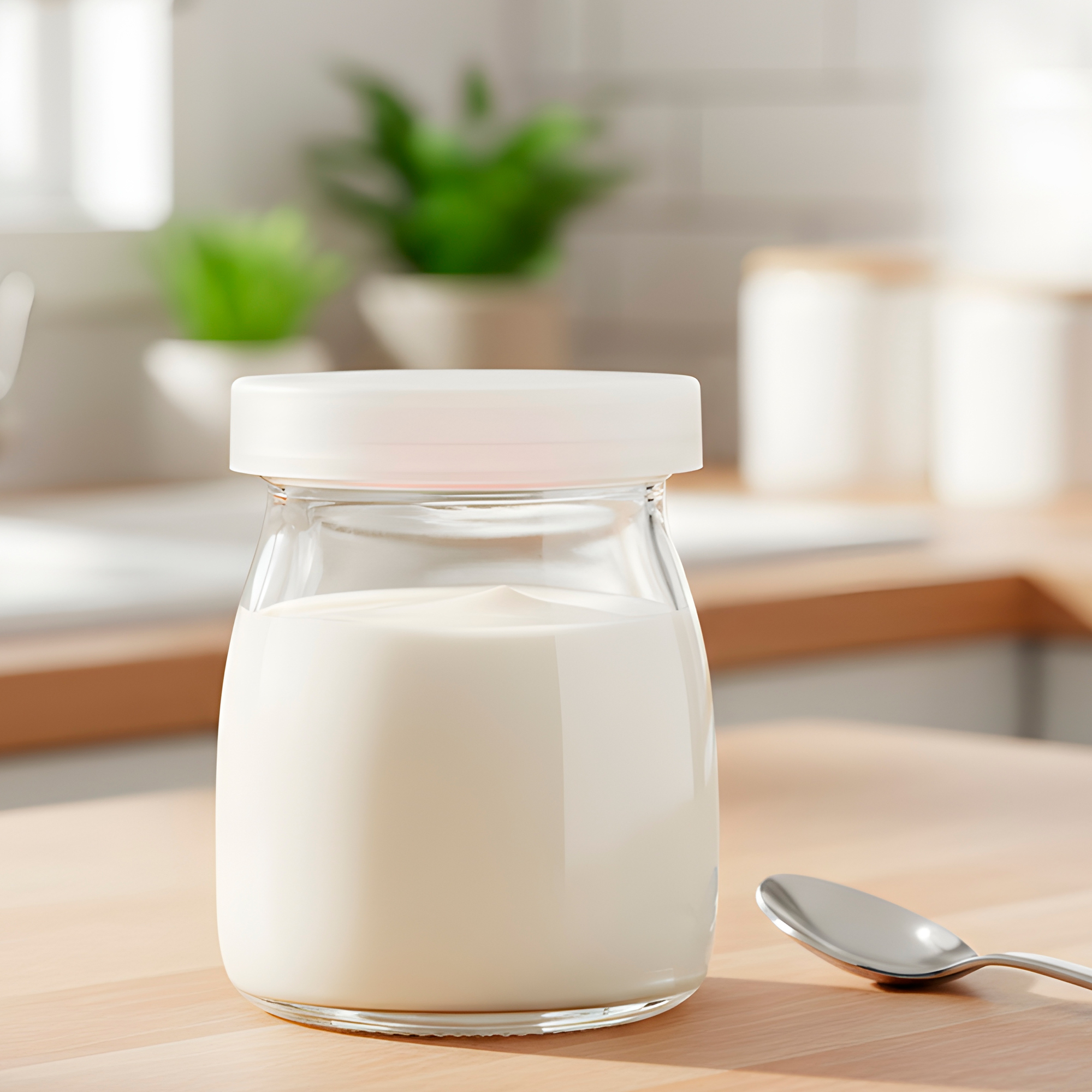 Frasco Vidrio Redondo Yogur 150ML Postres Gelatina Tapa plástica 9