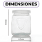 Frasco Vidrio Redondo Yogur 150ML Postres Gelatina Tapa plástica Corazon - Miniatura 2