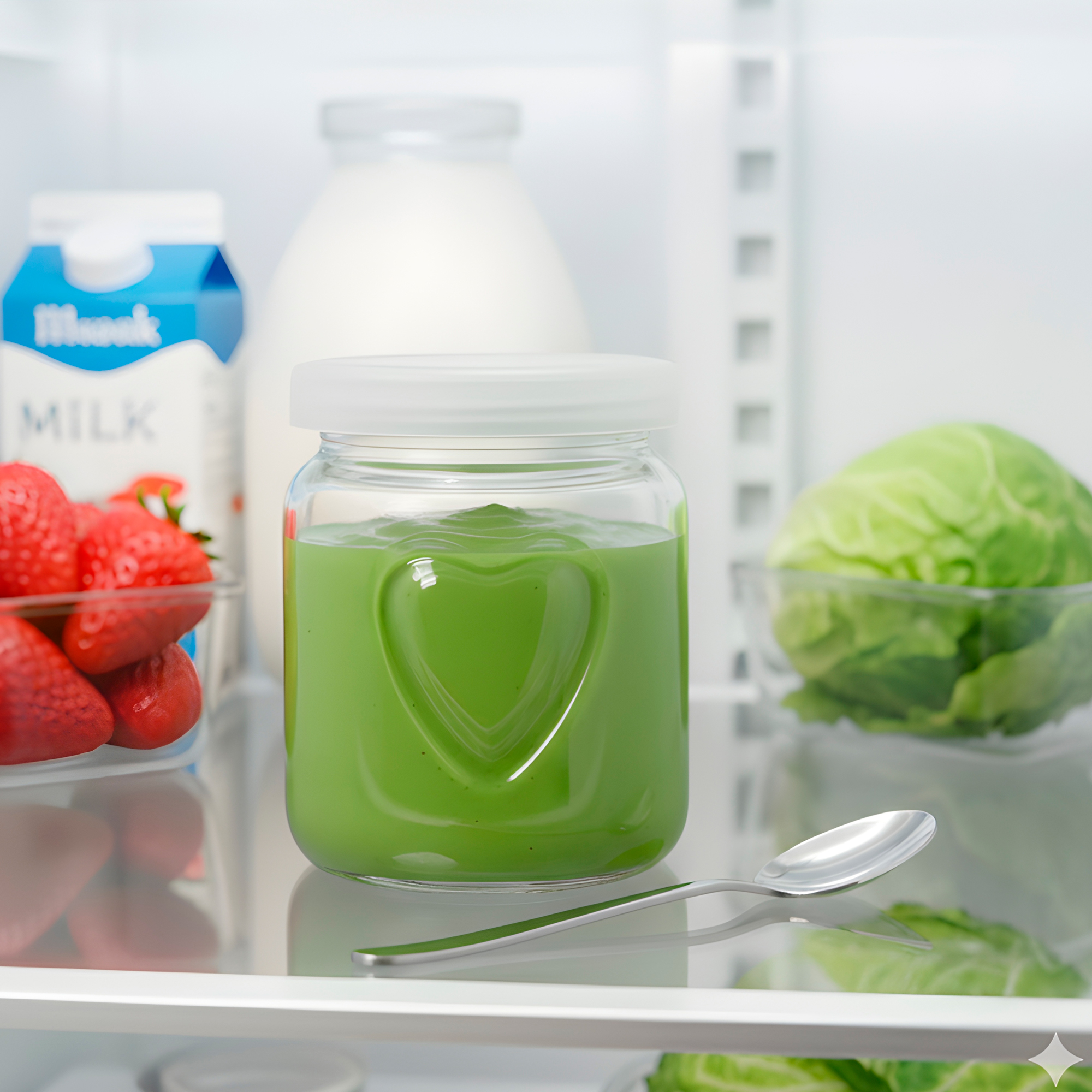 Frasco Vidrio Redondo Yogur 150ML Postres Gelatina Tapa plástica Corazon 5