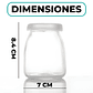 Frasco Vidrio Redondo Yogur 200ML Postres Gelatina Tapa plástica - Miniatura 2