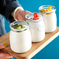 Frasco Vidrio Redondo Yogur 200ML Postres Gelatina Tapa plástica - Miniatura 7