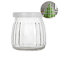 Frasco Vidrio Redondo Yogur 200ML Postres Gelatina Tapa plástica - Miniatura 1