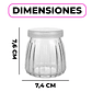 Frasco Vidrio Redondo Yogur 200ML Postres Gelatina Tapa plástica - Miniatura 2