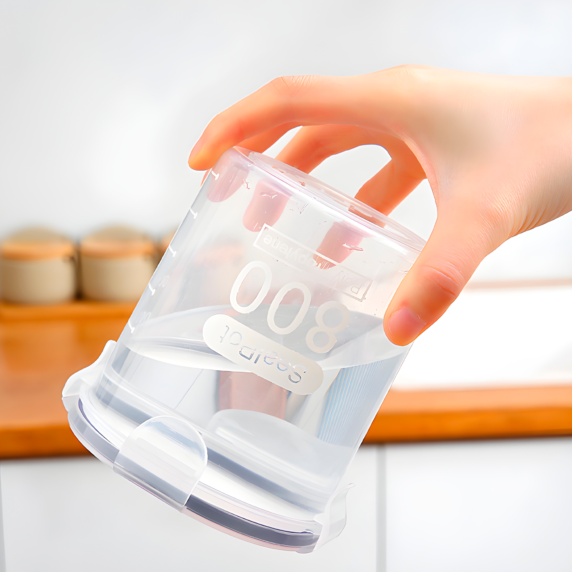 Taper sellado 800ML Plástico Almacenamiento bocadillo Snack 10