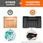 Cubertero Organizador Extensible Cubiertos Negro Cocina 8 Cajones - Miniatura 2