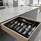 Cubertero Organizador Extensible Cubiertos Negro Cocina 8 Cajones - Miniatura 5