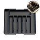 Cubertero Organizador Extensible Cubiertos Negro Cocina 8 Cajones - Miniatura 1