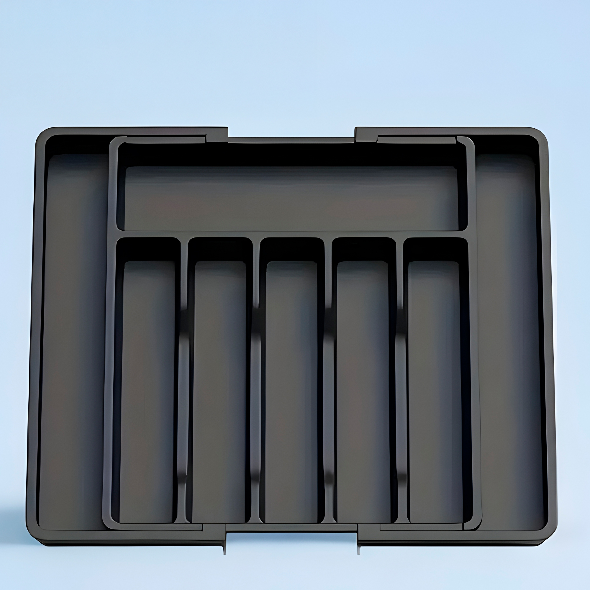 Cubertero Organizador Extensible Cubiertos Negro Cocina 8 Cajones 10