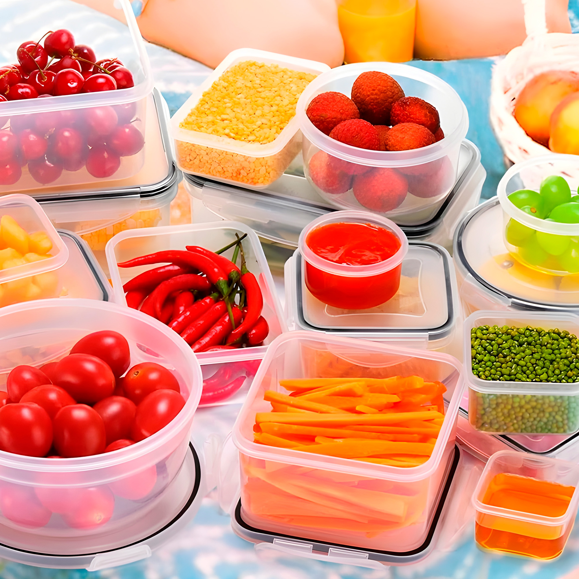 Set 24 Taper Potes Herméticos Plásticos Almacenamiento Cocina 6