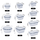 Set 24 Taper Potes Herméticos Plásticos Almacenamiento Cocina - Miniatura 8