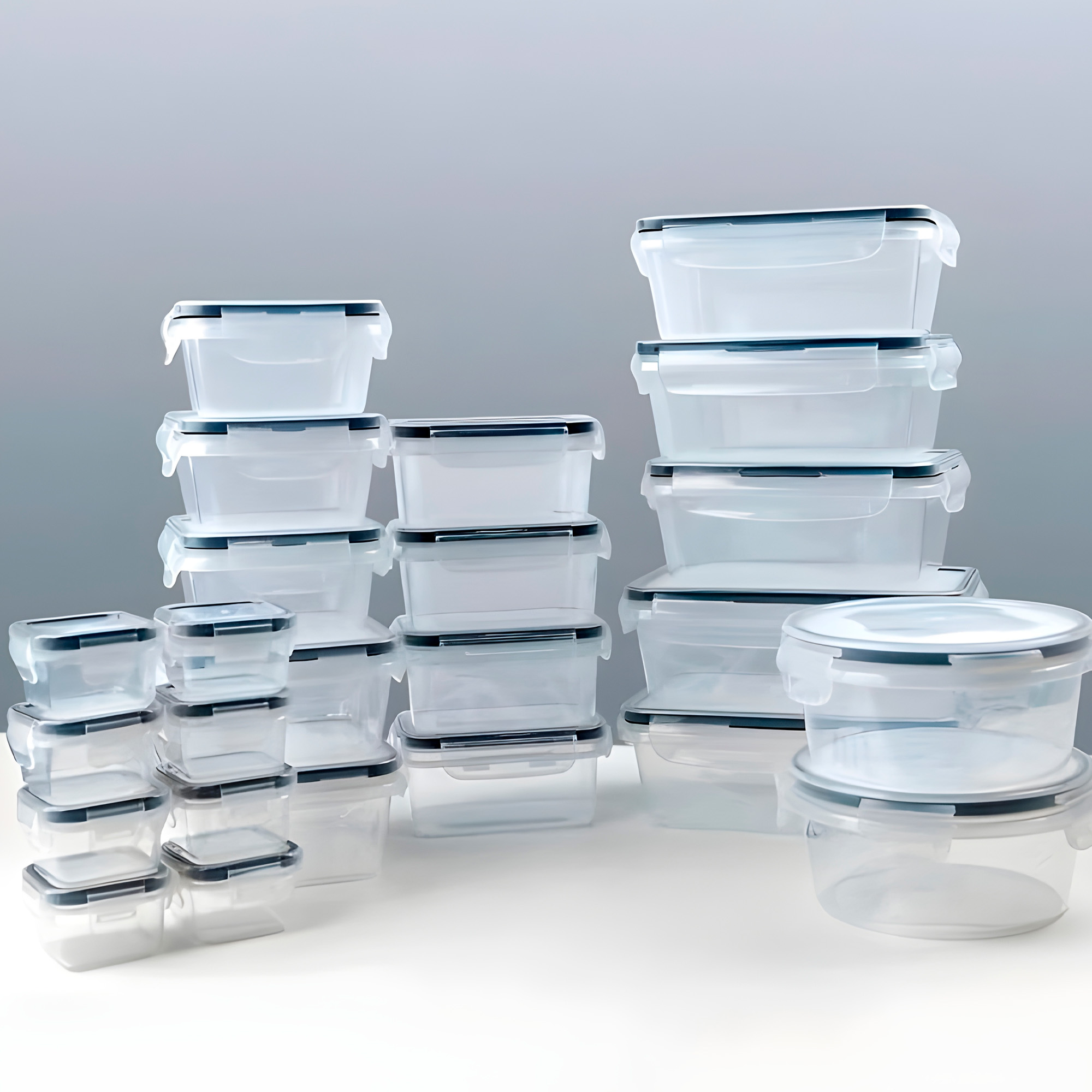 Set 24 Taper Potes Herméticos Plásticos Almacenamiento Cocina 9