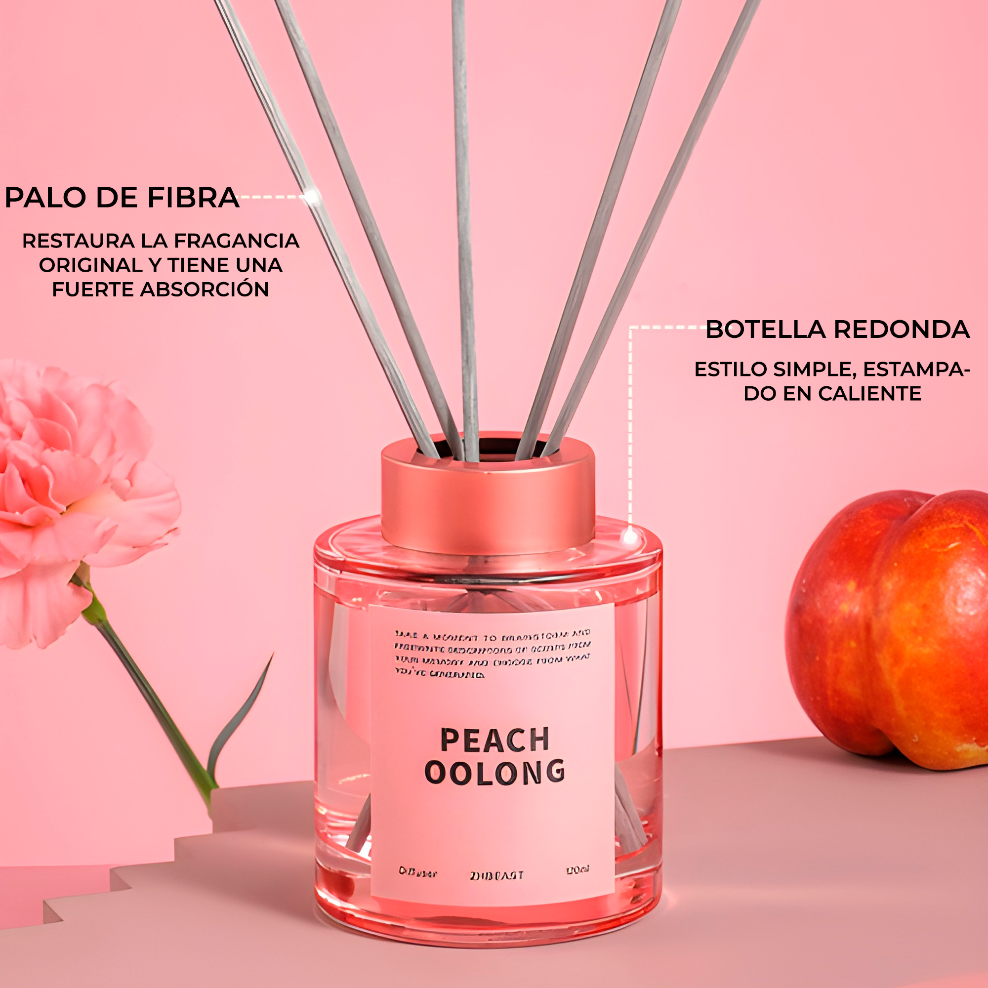 Difusor Varillas Aromática Aceites Aromaterapia 120 ml 20