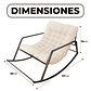 Silla Mecedora Moderna Acolchada Compacta 117 X 90 X 70 CM  - Miniatura 4