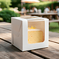 Caja Blanca Kraft Velas Dulces Tortas Cupcake Visor 8.5 X 8.5 CM - Miniatura 4