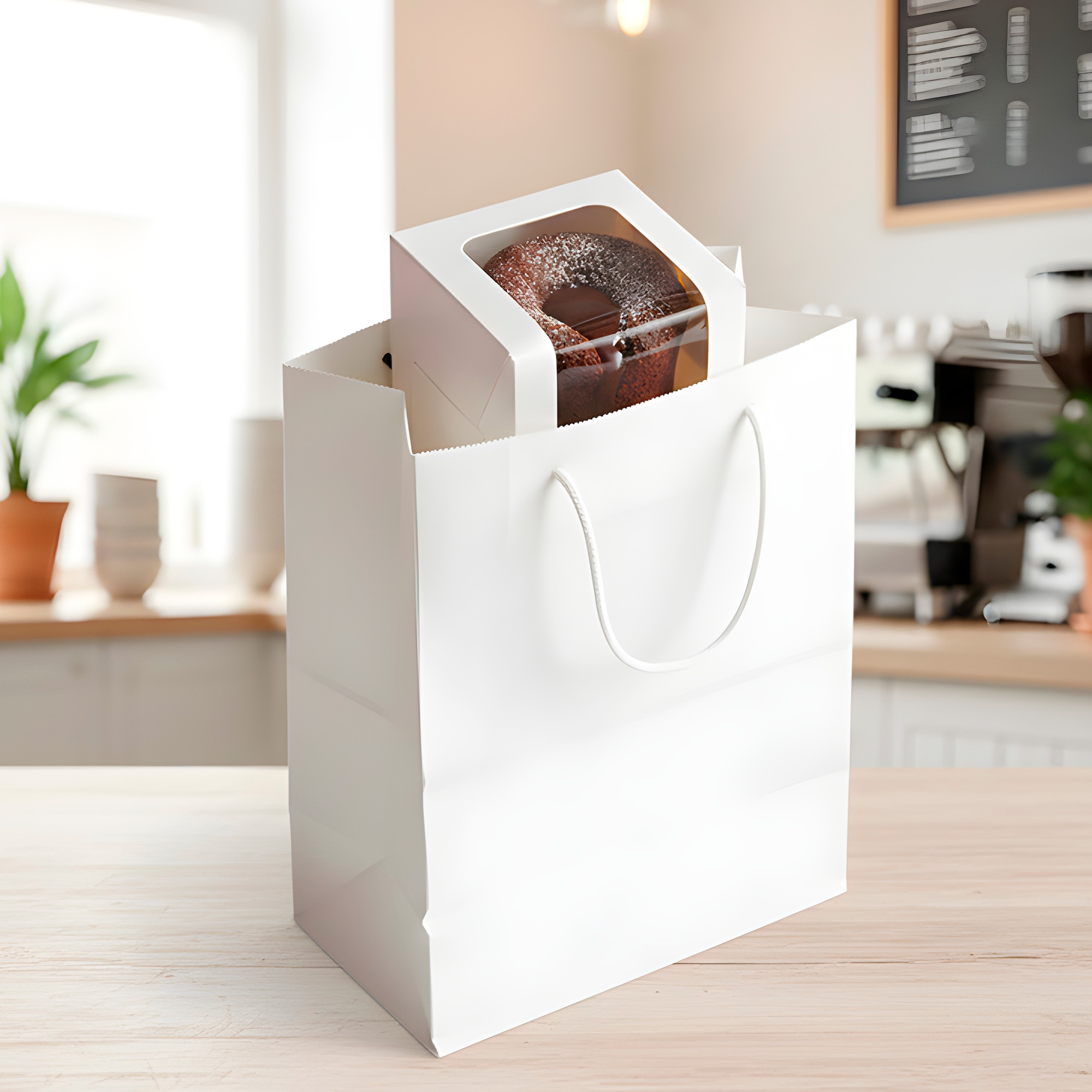 Caja Cajita Blanca Kraft Blanca Velas Dulces Tortas Cupcake Visor 11 X 11 CM 4