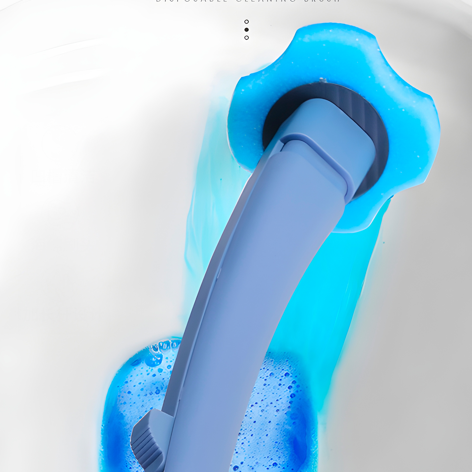 Escobilla Cepillo Baño Limpieza Inodoro + 8 Cabezales Azules 8