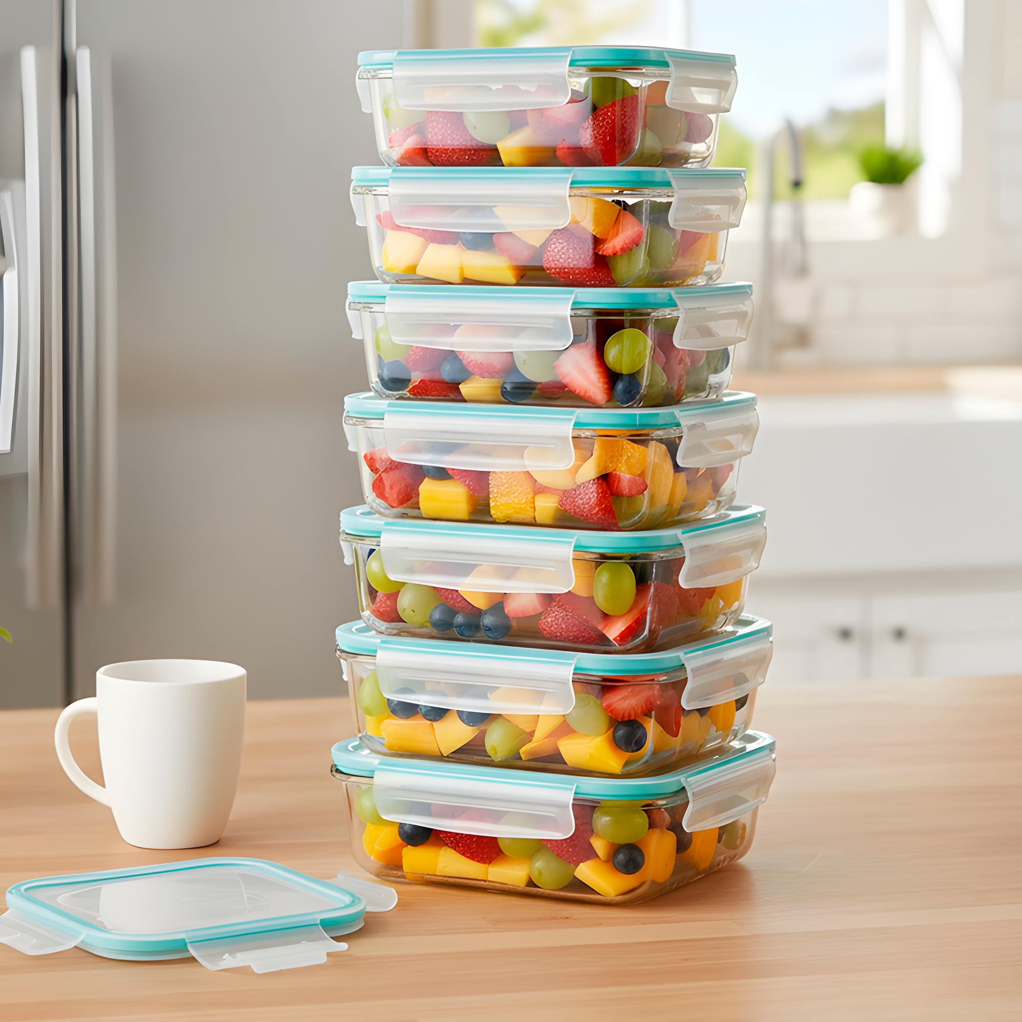 Set 3 Taper Contenedores Hermeticos Pote Vidrio Alimento 640 ML 6