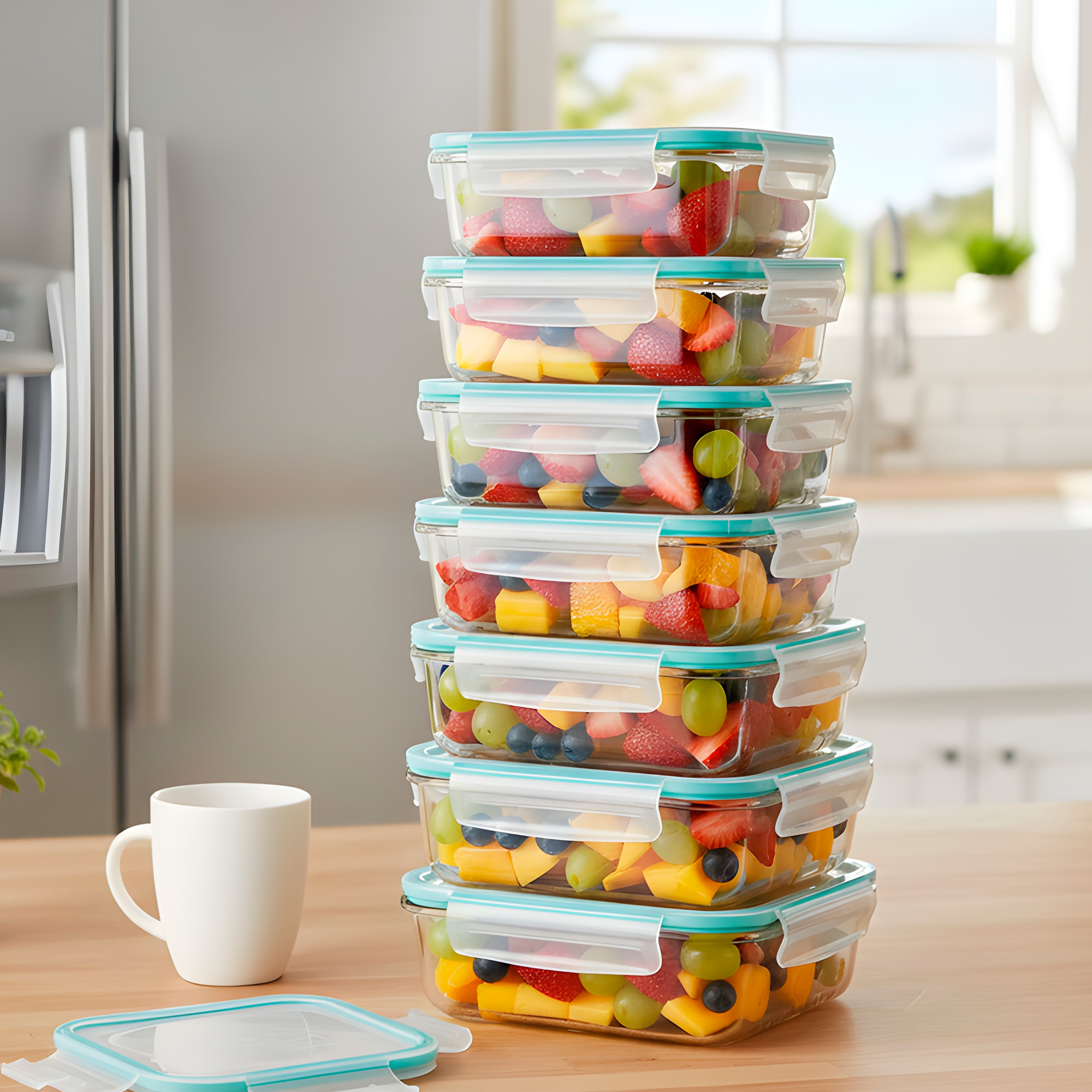 Set 3 Taper Contenedores Herméticos Pote Vidrio Alimento 1040 ML 5