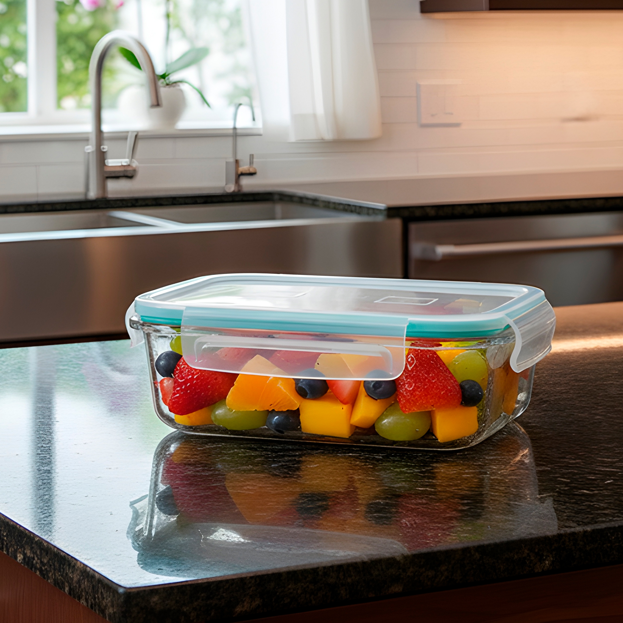 Set 3 Taper Contenedores Herméticos Pote Vidrio Alimento 1500 ML 10