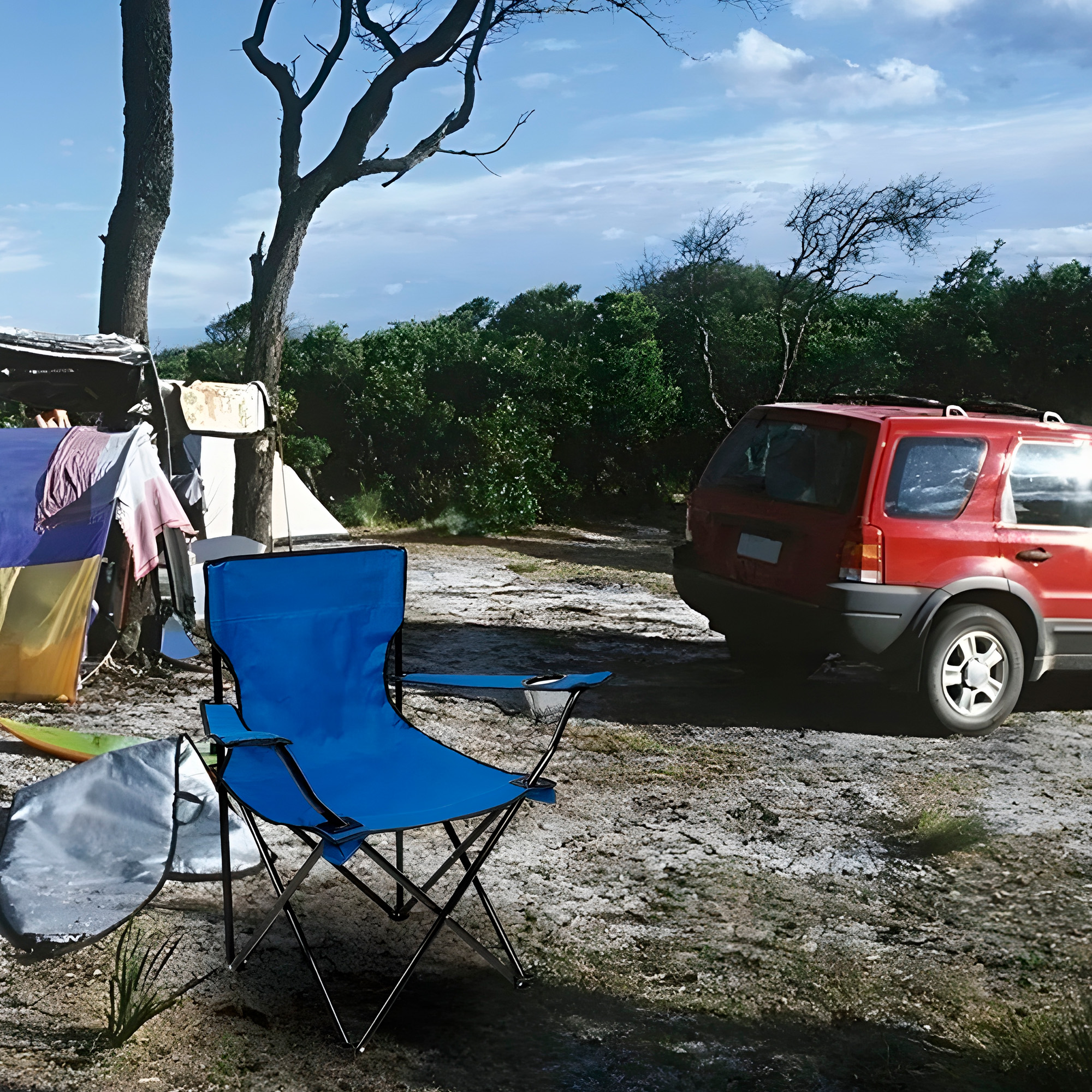 Silla Plegable Playa Exterior Camping Portátil 50X50X80 CM Colores 13