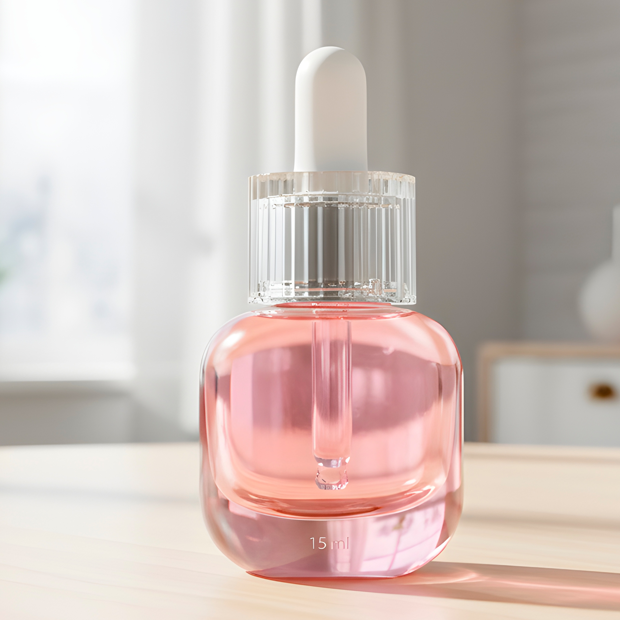 Frasco Vidrio Rosa Gotero Pipeta Gotario 15ML 5