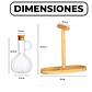 Set Aceitero Dispensadores Aceite Soja y Vinagre Vidrio Tapa Bambú - Miniatura 3