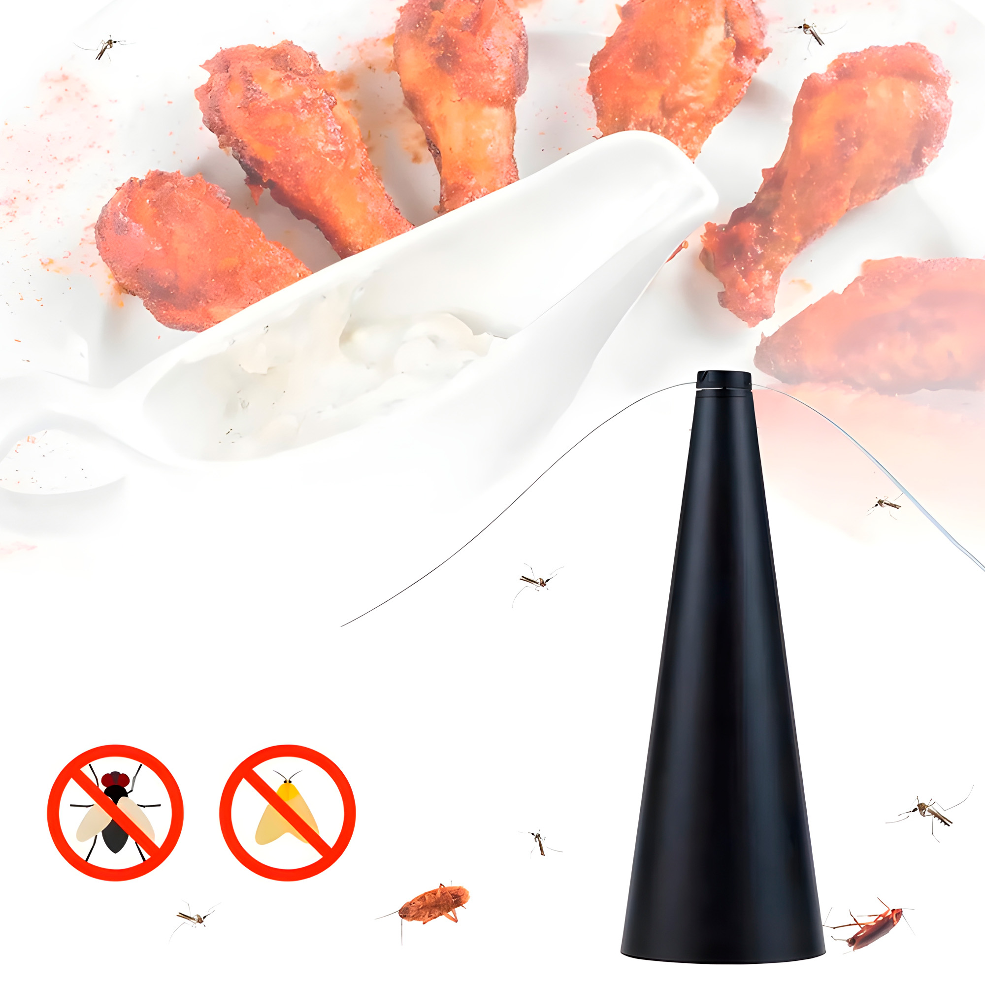 Ventilador Repelente Moscas Insectos Mesa Automático Colores Abanico  2