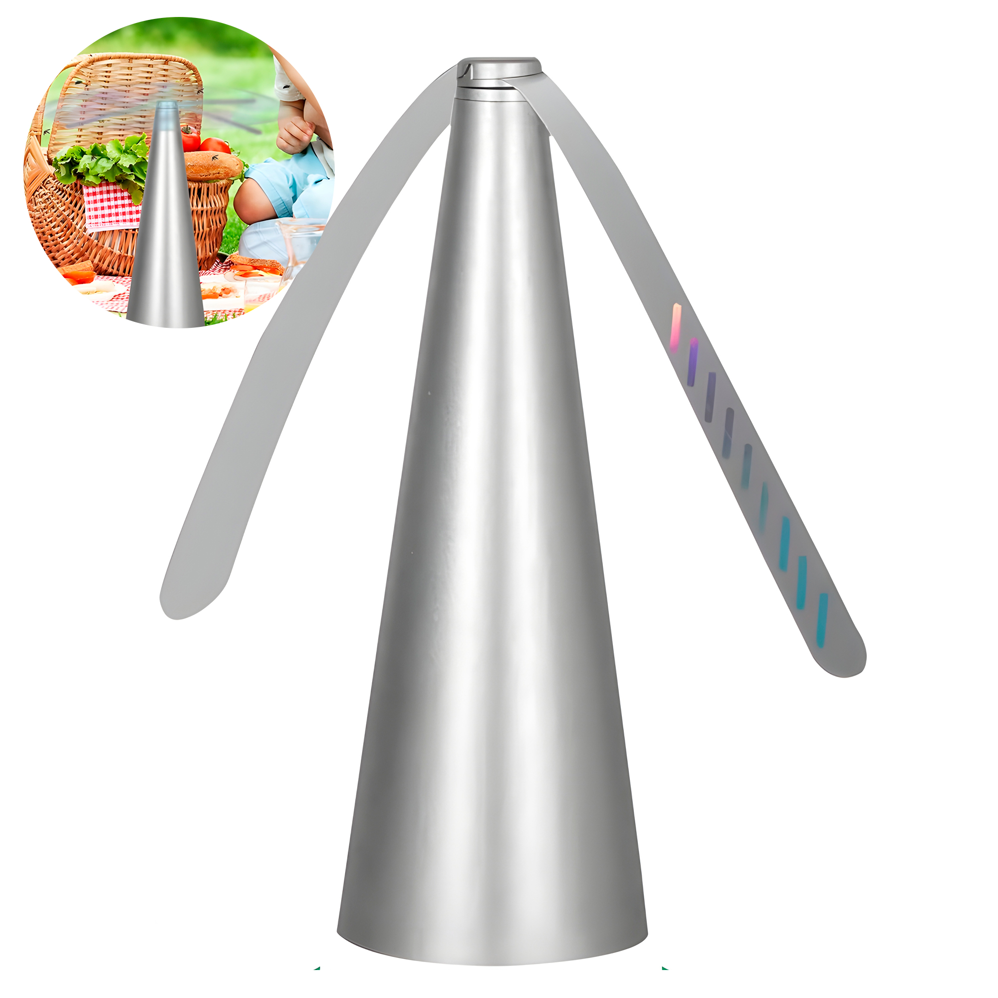 Ventilador Repelente Moscas Insectos Mesa Automático Colores Abanico  6