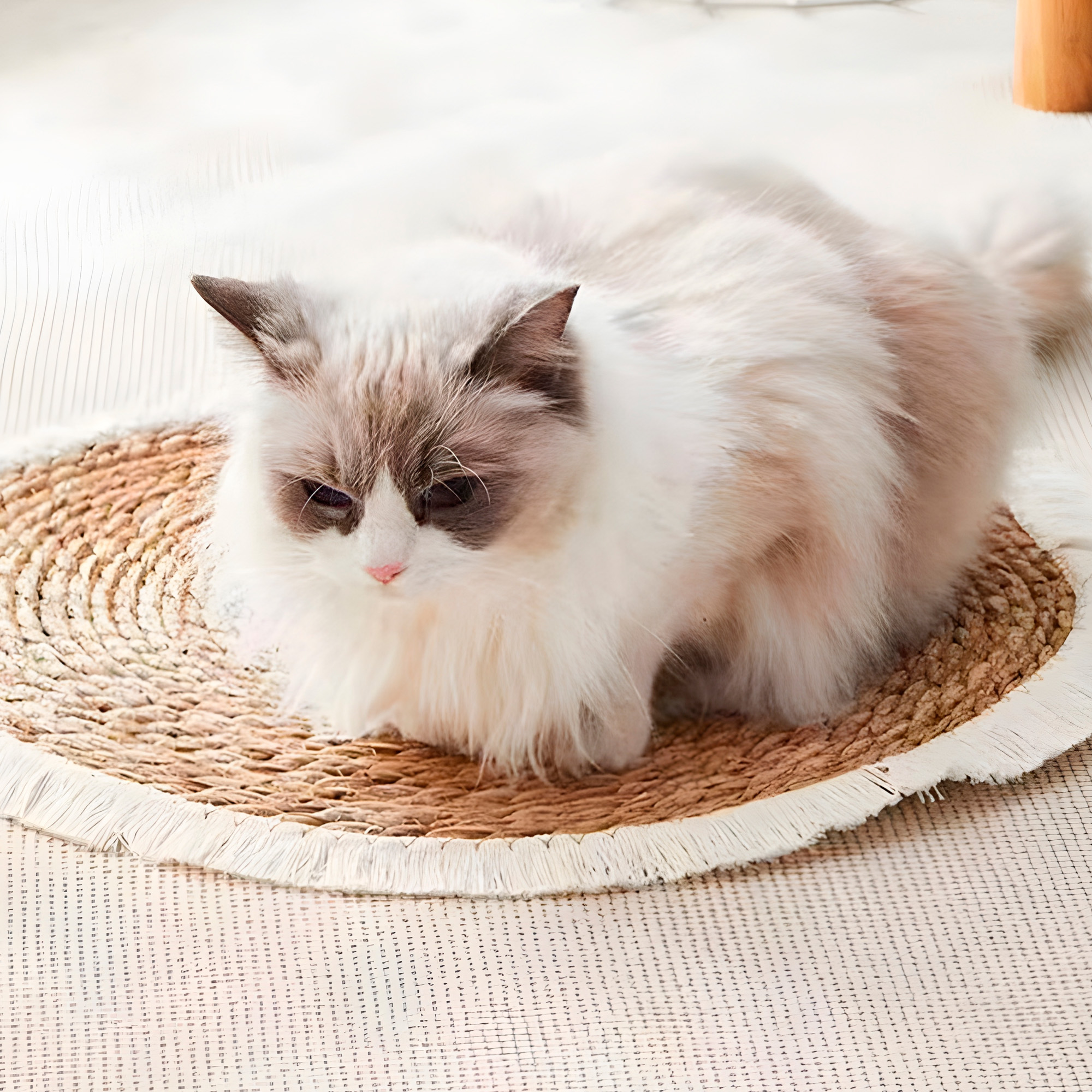 Individual Yute Redondo Comedor Tejido Artesanal 30 CM Beige 6