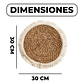 Individual Yute Redondo Comedor Tejido Artesanal 30 CM Beige - Miniatura 2