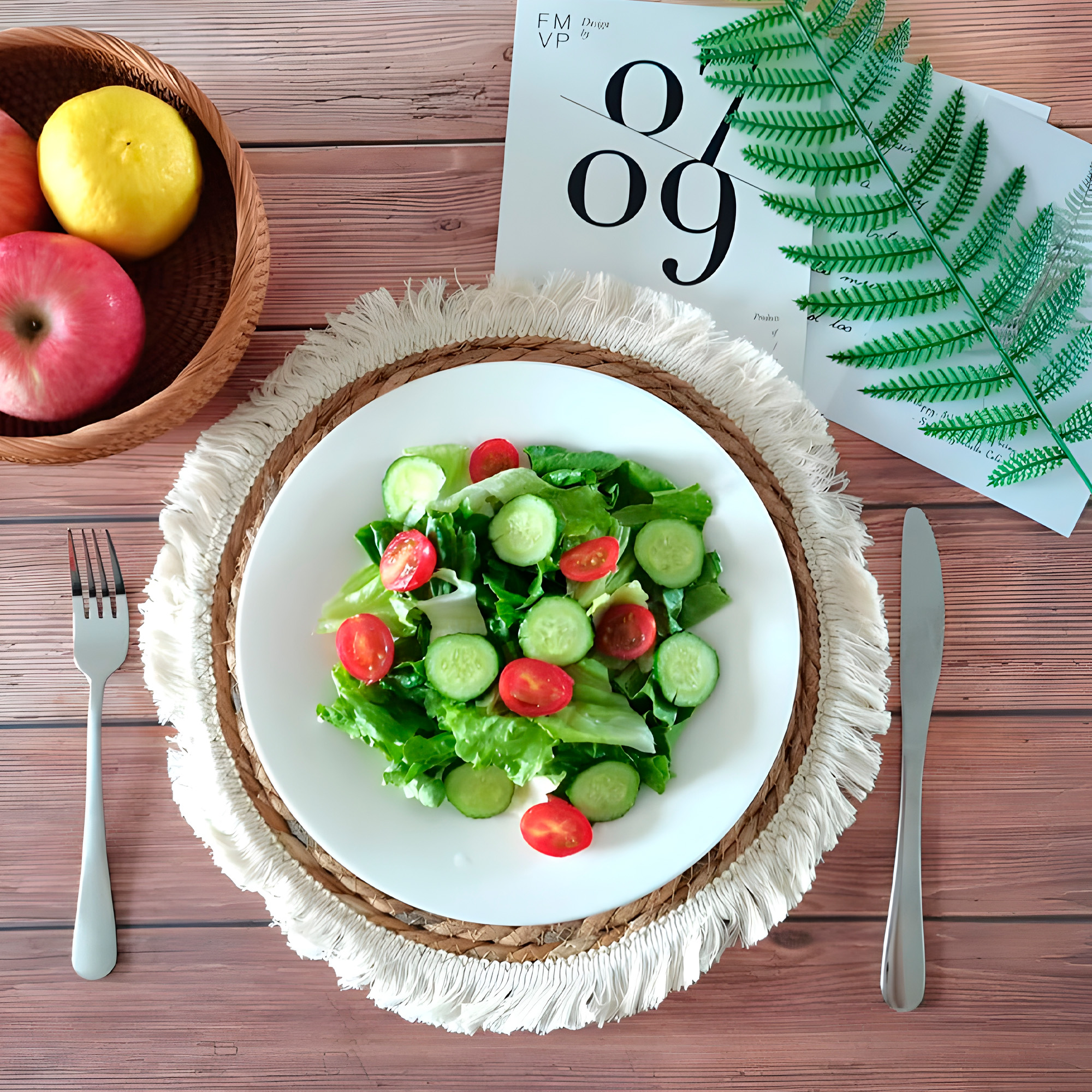 Individual Yute Redondo Comedor Tejido Artesanal 30 CM Beige 3