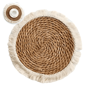 Individual Yute Redondo Comedor Tejido Artesanal 30 CM Beige