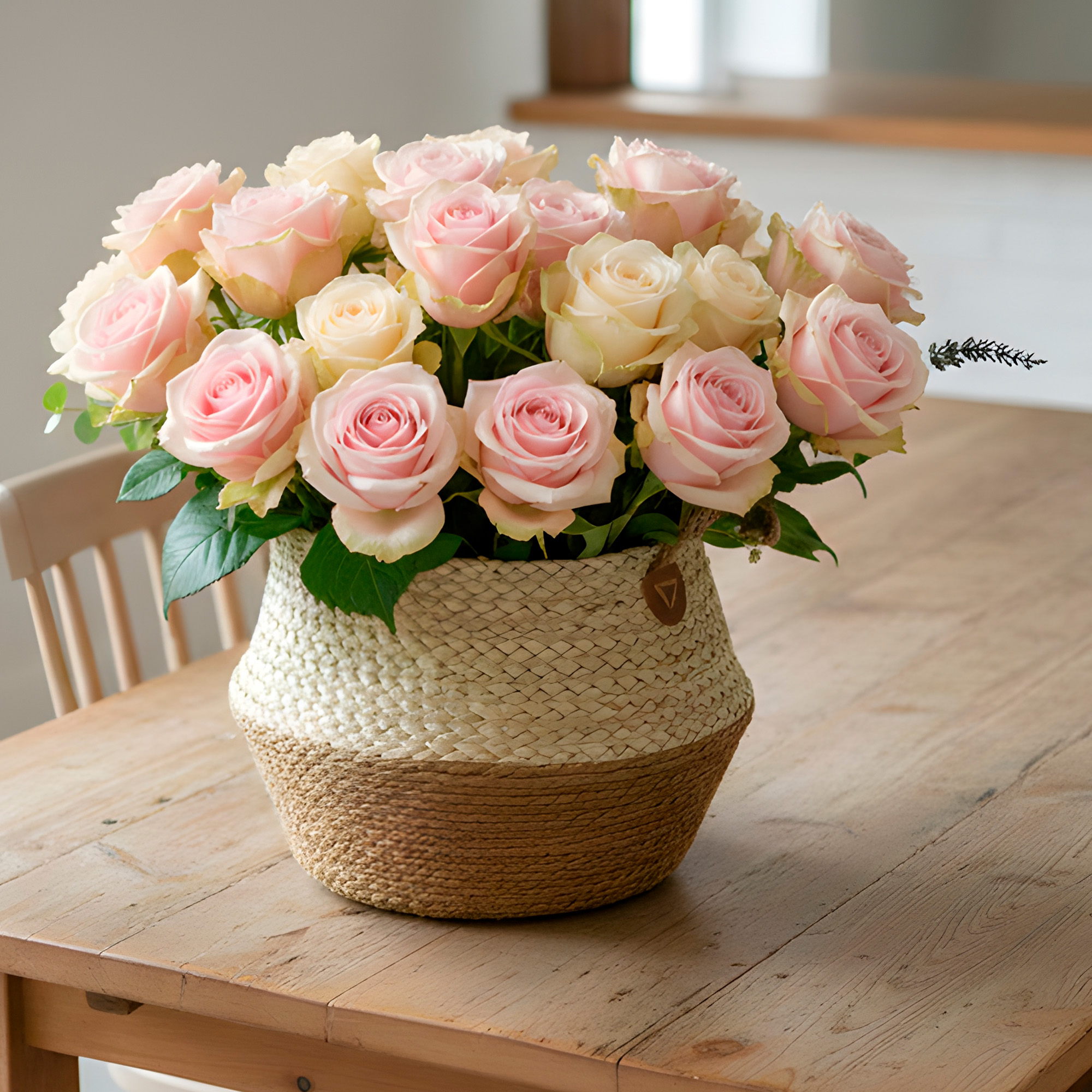 Canasto Macetero Yute Cesta Tejido Beige Hogar 26X22CM 9