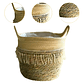 Canasto Macetero Yute Cesta Tejido Beige Hogar 20 X 20 CM - Miniatura 3