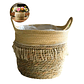 Canasto Macetero Yute Cesta Tejido Beige Hogar 20 X 20 CM - Miniatura 1